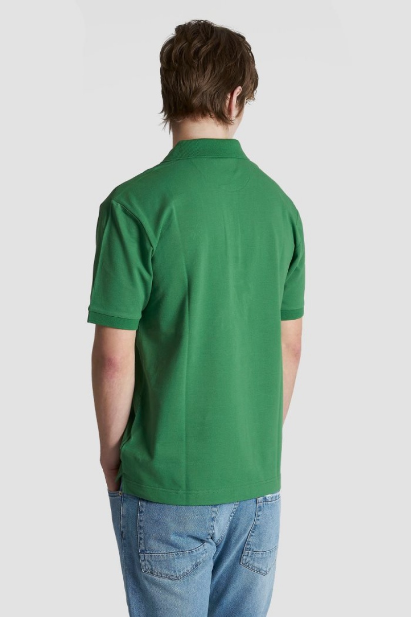 Green La Martina Slim-fit Stretch Piqué Men Polo Shirt USA | UJA-8745