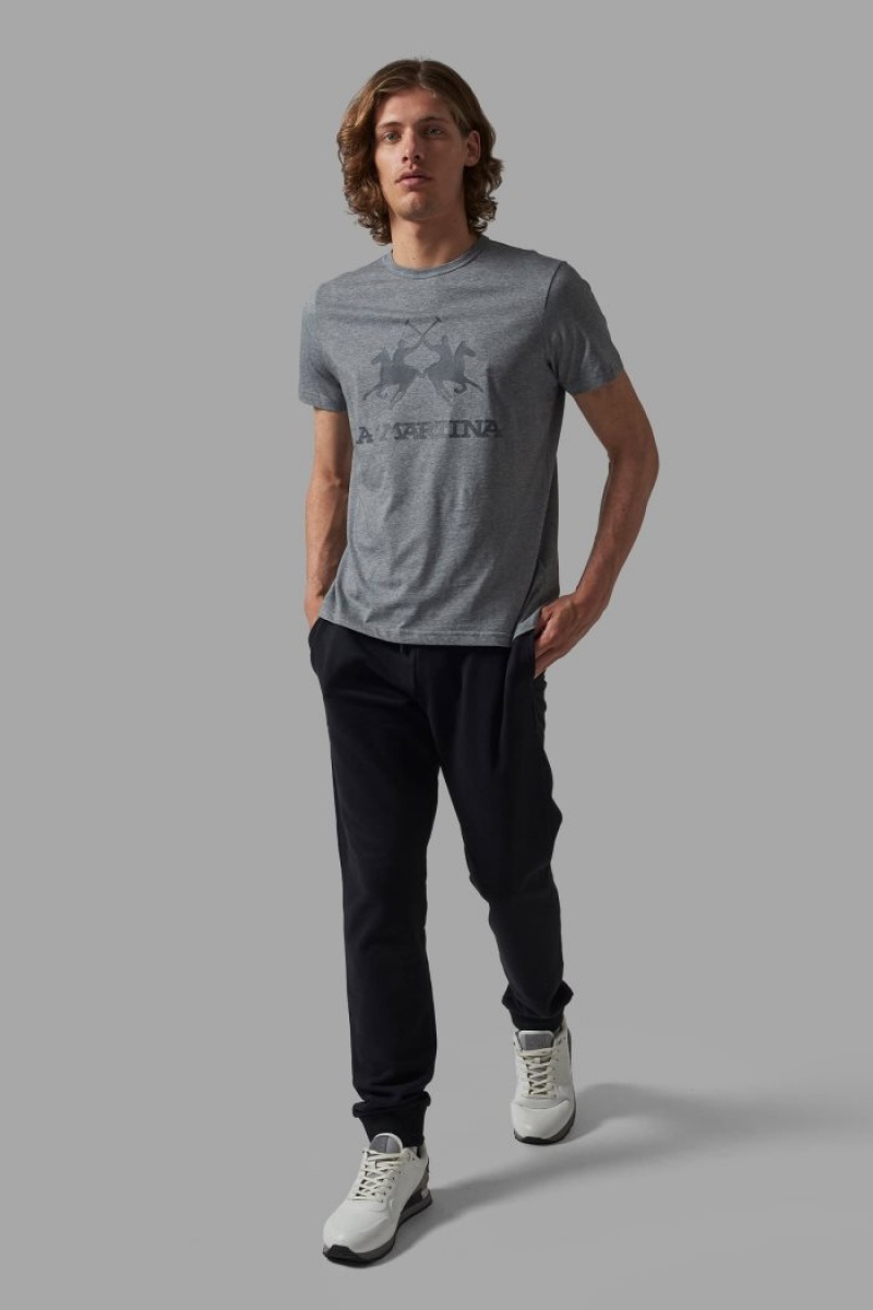 Grey La Martina Regular-fit Men T Shirts USA | AZO-6025