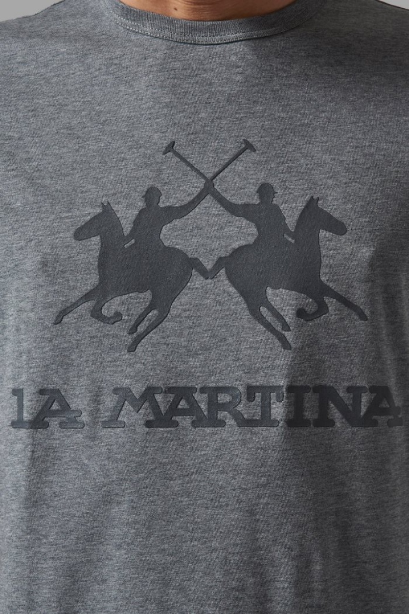 Grey La Martina Regular-fit Men T Shirts USA | AZO-6025