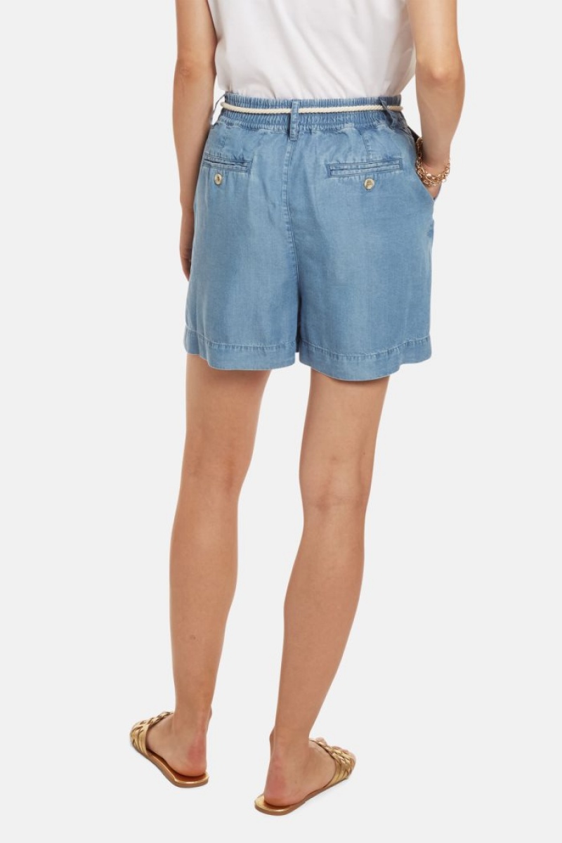 Indigo La Martina Regular-fit Tencel Women Shorts USA | WJG-6966