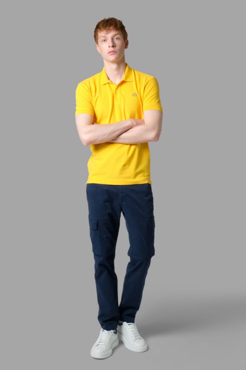 Lemon La Martina Slim-fit Men Polo Shirt USA | SWI-3242