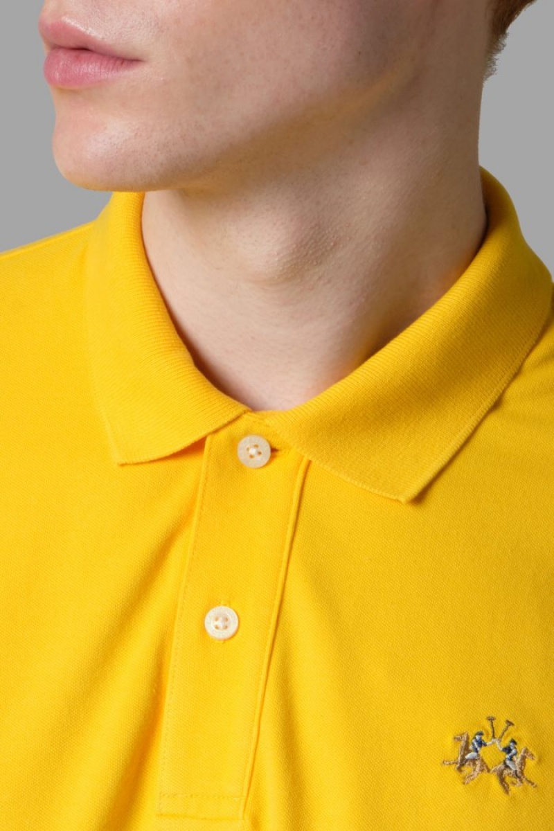 Lemon La Martina Slim-fit Men Polo Shirt USA | SWI-3242