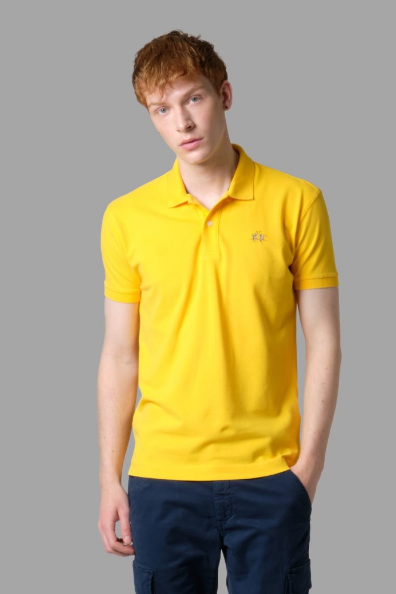 Lemon La Martina Slim-fit Men Polo Shirt USA | SWI-3242