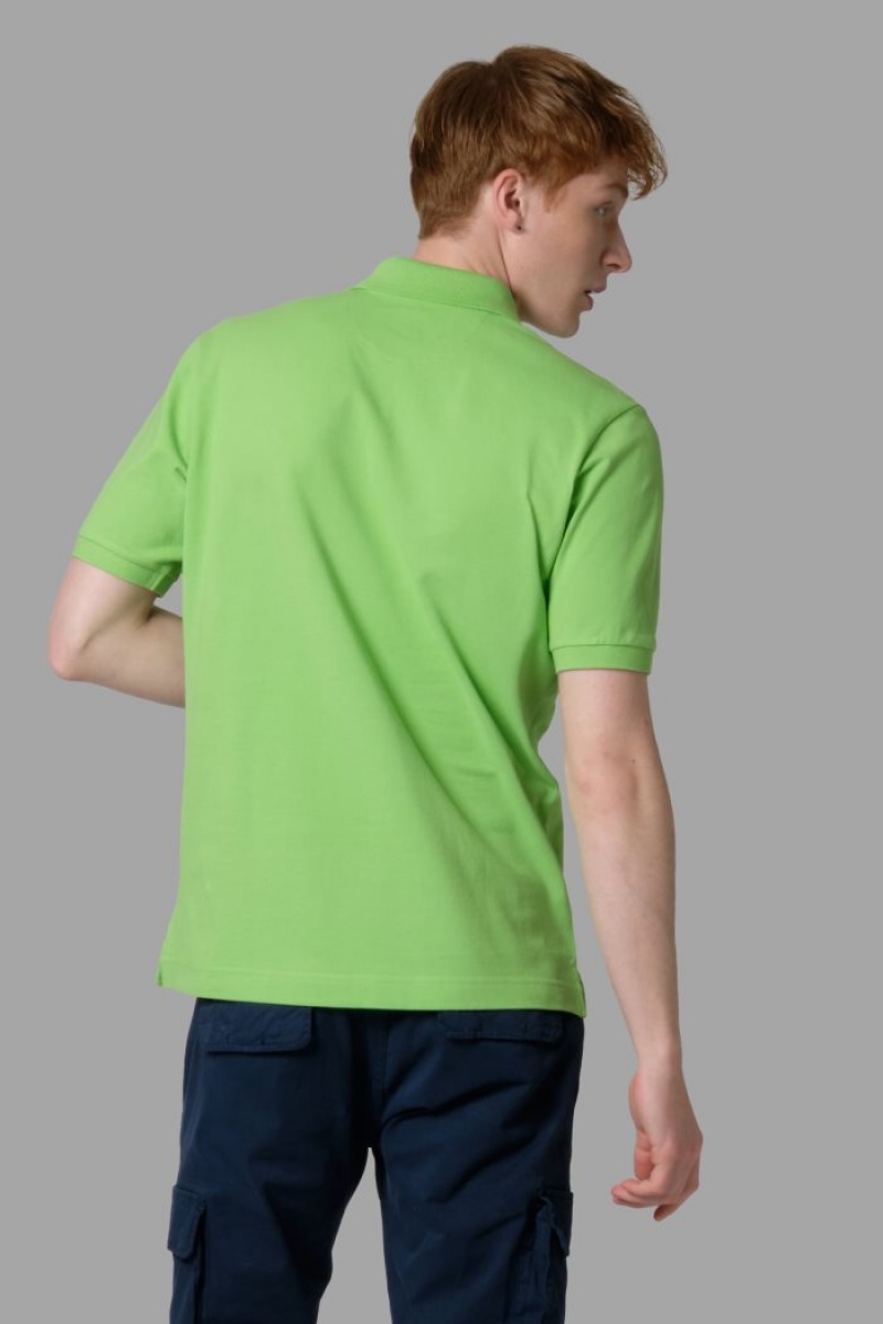 Light Green La Martina Regular-fit Classic Piqué Men Polo Shirt USA | DDT-1925