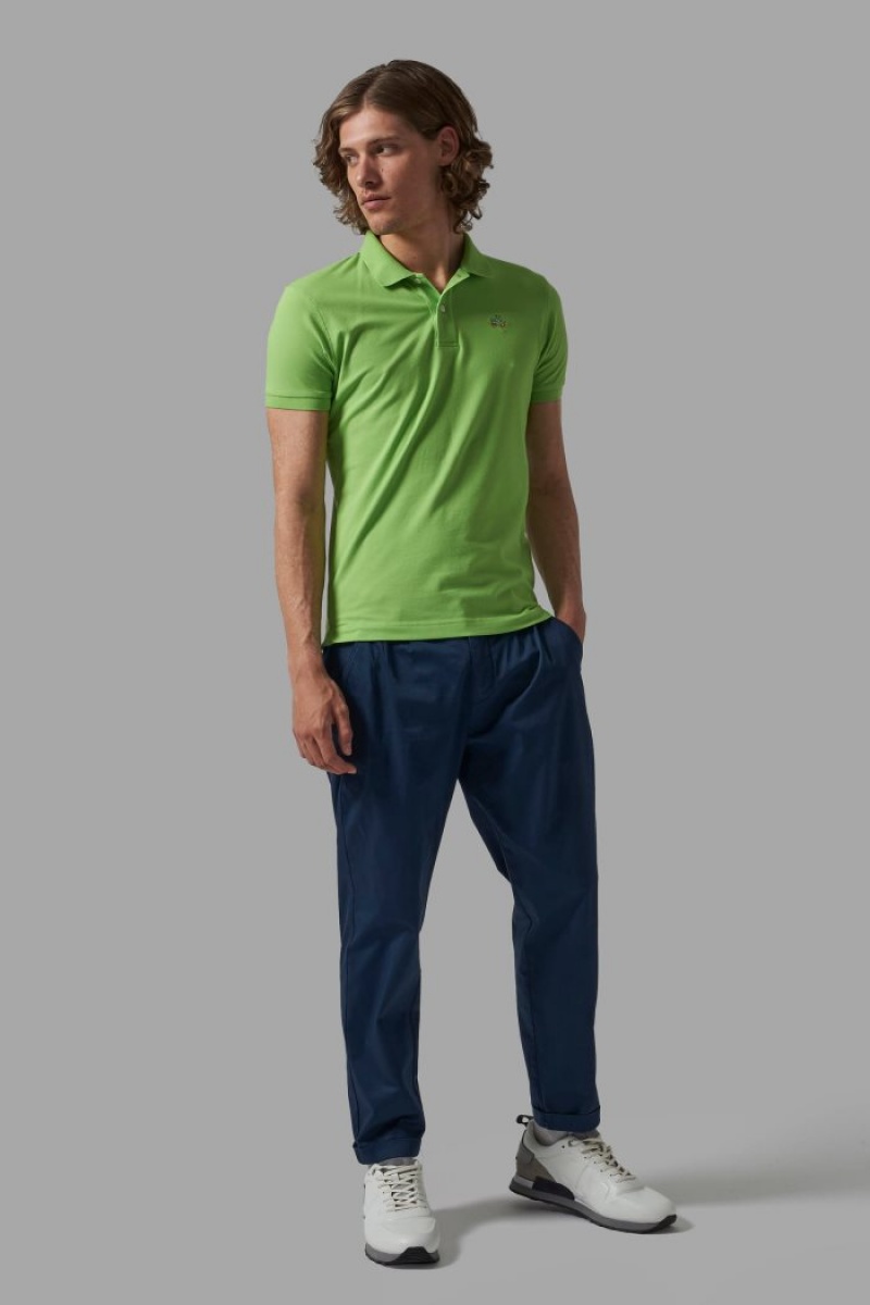 Light Green La Martina Slim-fit Men Polo Shirt USA | XZY-0538