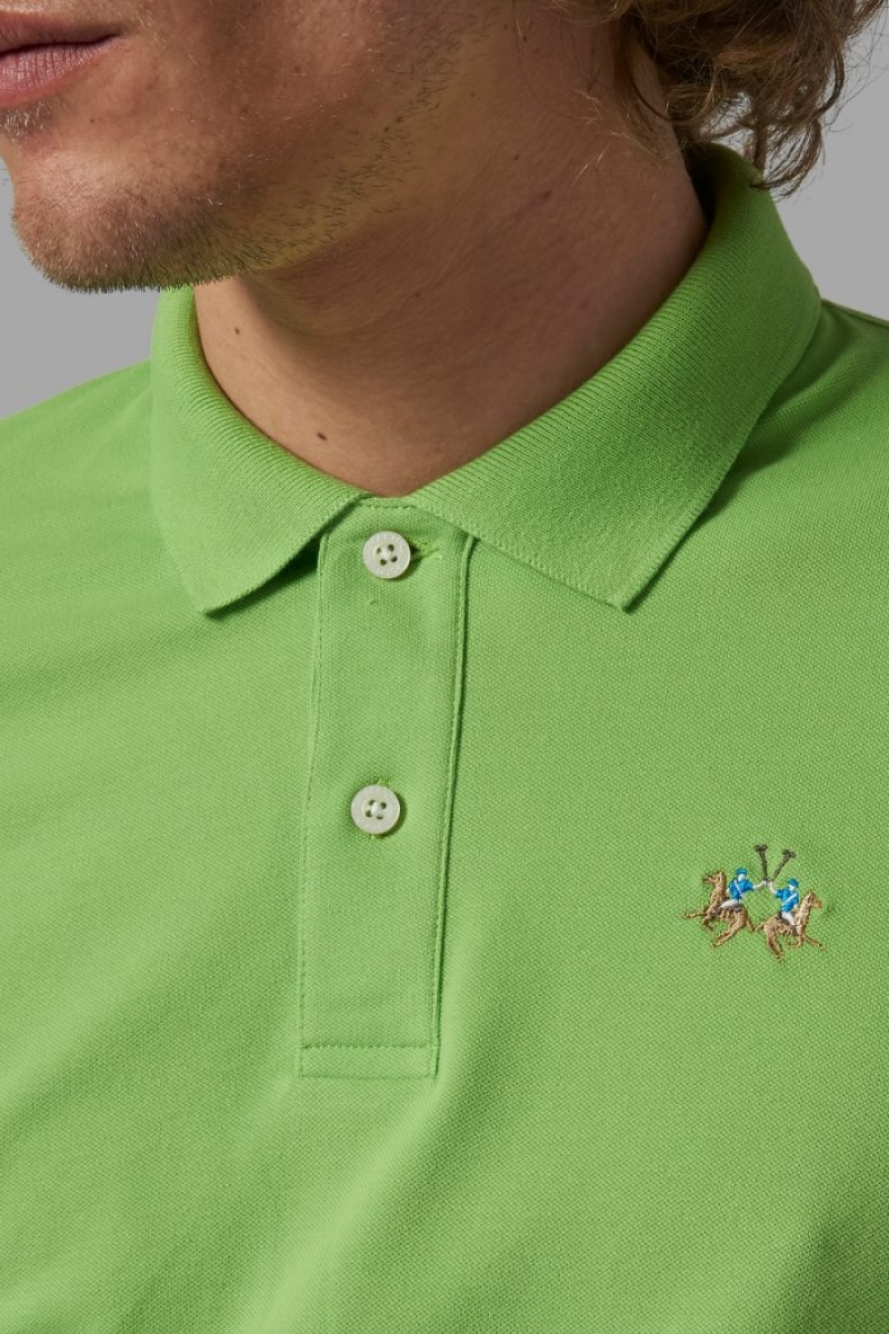 Light Green La Martina Slim-fit Men Polo Shirt USA | XZY-0538