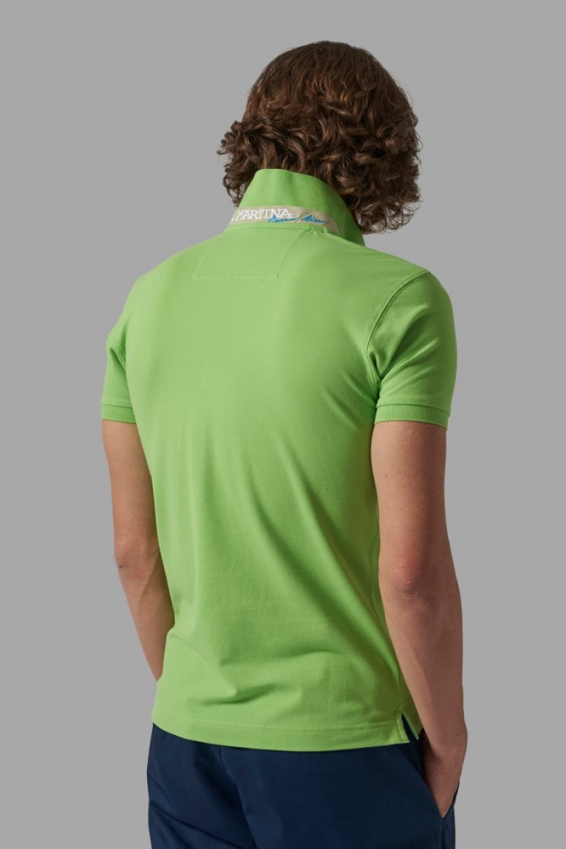 Light Green La Martina Slim-fit Men Polo Shirt USA | XZY-0538