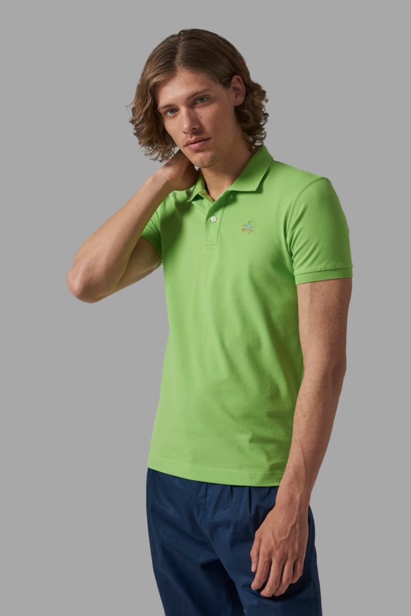 Light Green La Martina Slim-fit Men Polo Shirt USA | XZY-0538