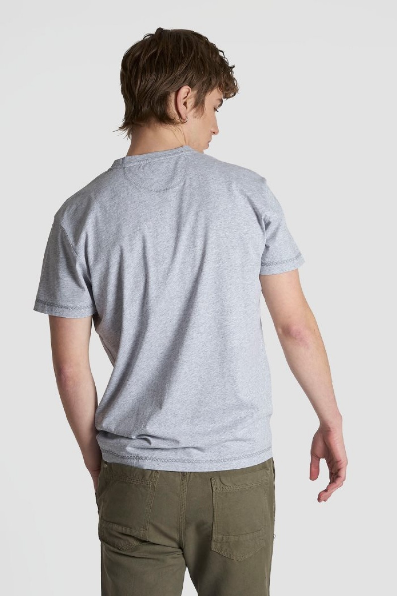 Light Grey La Martina Regular-fit Cotton Men T Shirts USA | ZQU-7538