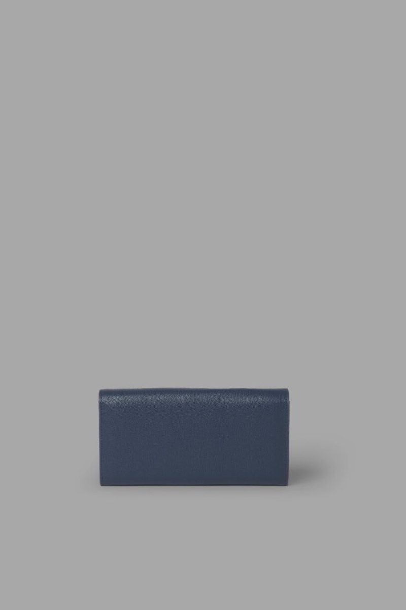 Navy La Martina Plain-coloured Faux Leather Women Purses USA | AJX-9343