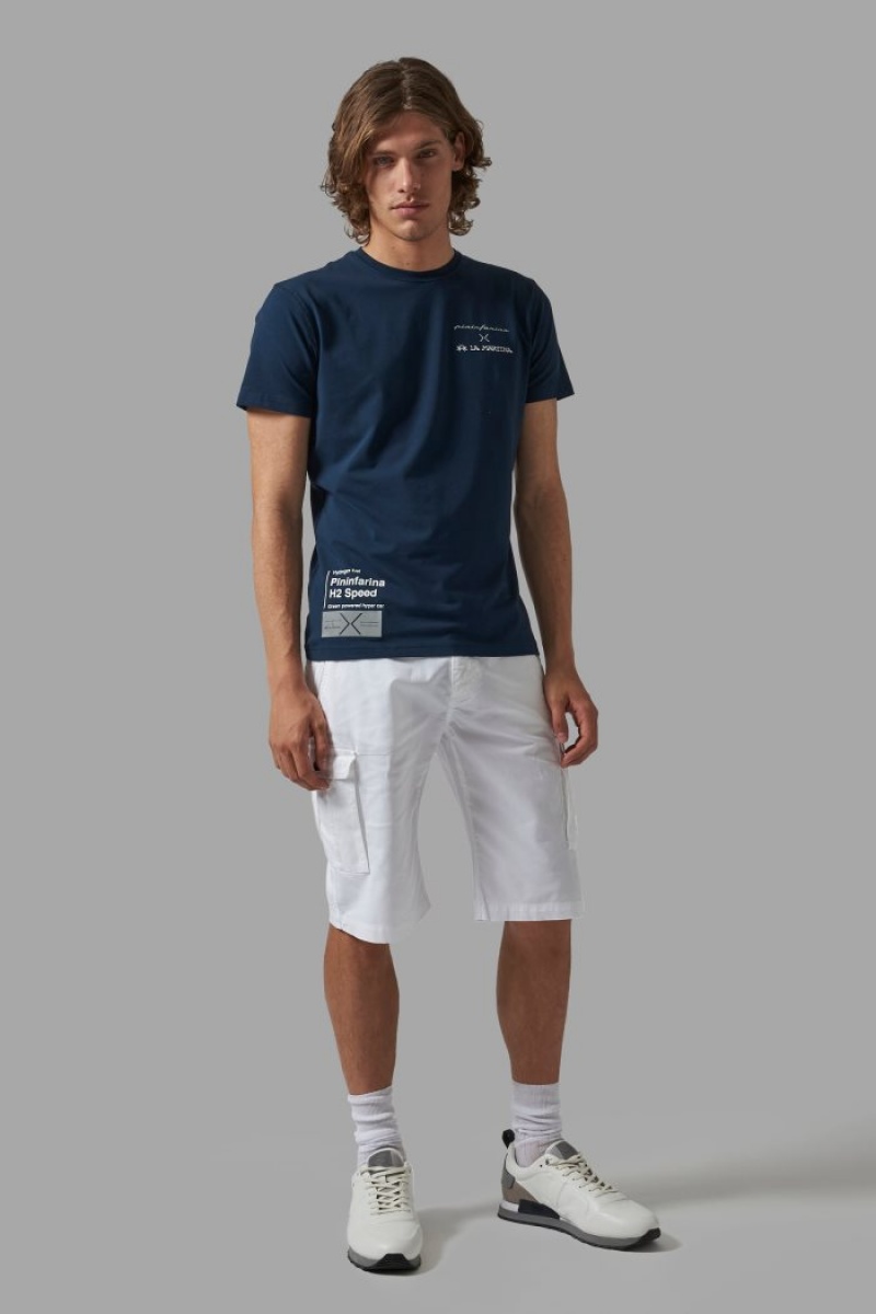 Navy La Martina Regular-fit Cotton Men T Shirts USA | LQS-1923