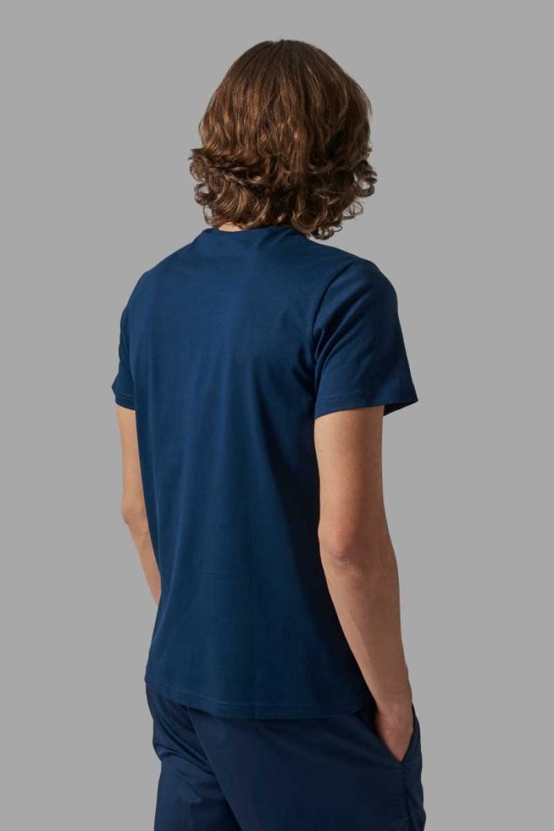 Navy La Martina Regular-fit Men T Shirts USA | QGJ-8163