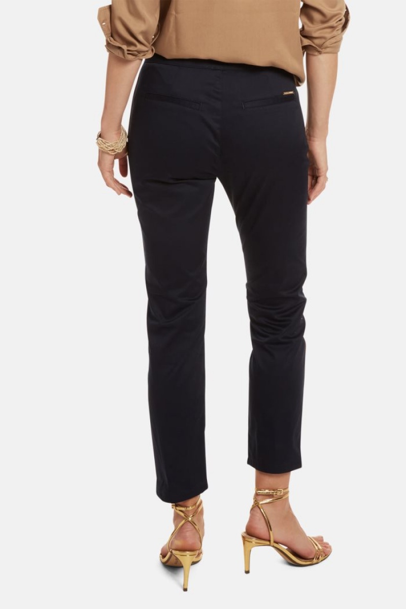 Navy La Martina Regular-fit Stretch Women Trousers USA | VBK-6266