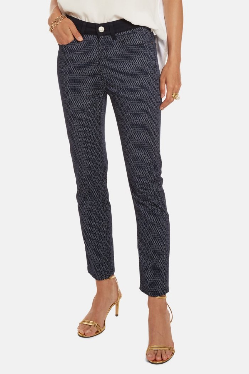 Navy La Martina Regular-fit Stretch Women Trousers USA | JDY-3551