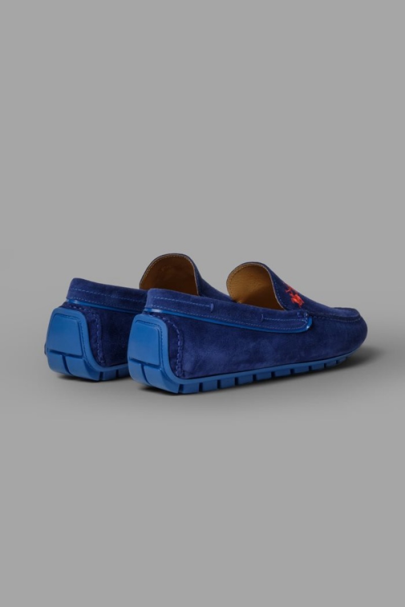 Navy La Martina Suede Men Moccasins USA | VWB-1627