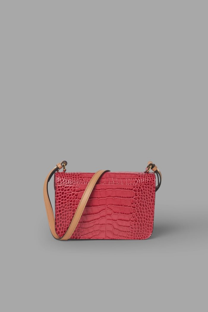 Red La Martina Crocodile-print Leather Women Bags USA | DRL-7896