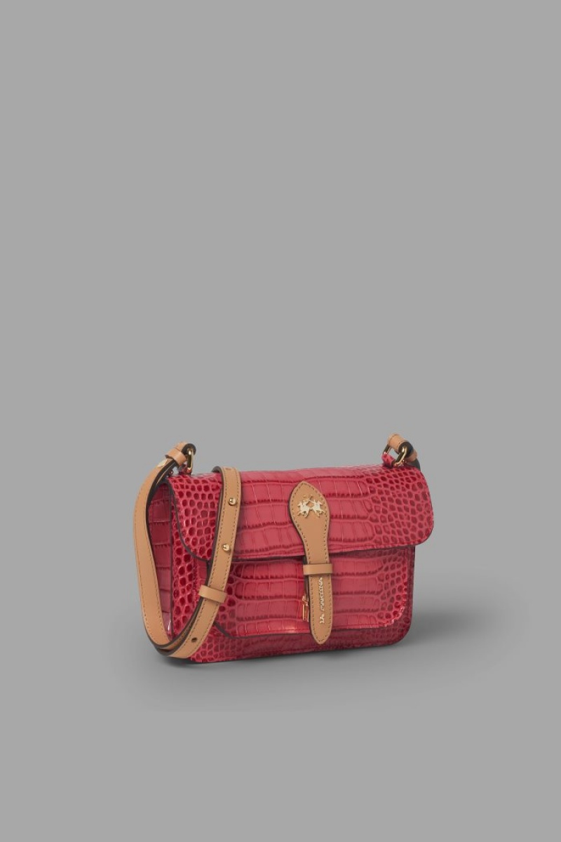 Red La Martina Crocodile-print Leather Women Bags USA | DRL-7896