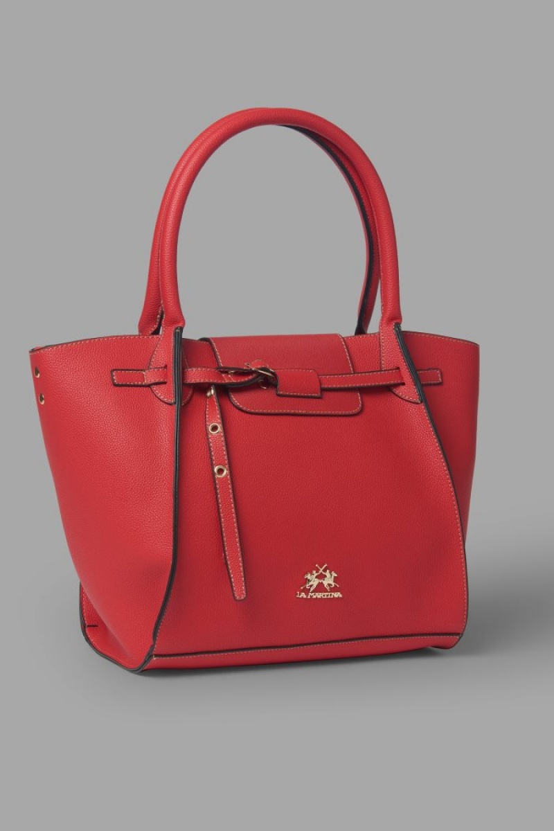 Red La Martina Double-handle Women Tote Bags USA | EHI-6926