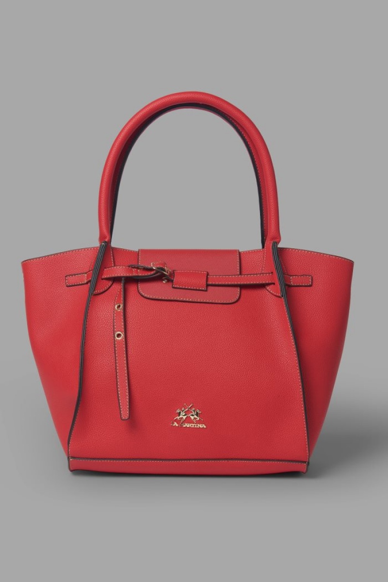 Red La Martina Double-handle Women Tote Bags USA | EHI-6926