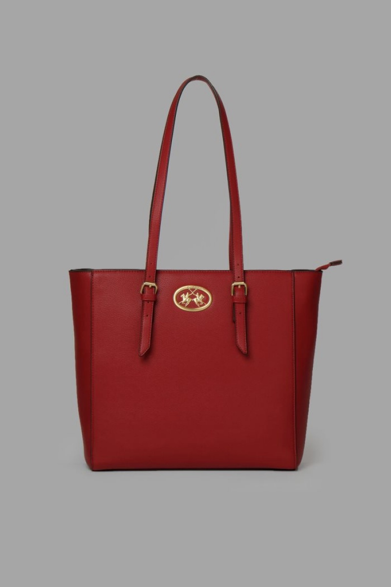 Red La Martina Double-handle Women Tote Bags USA | LYJ-8803