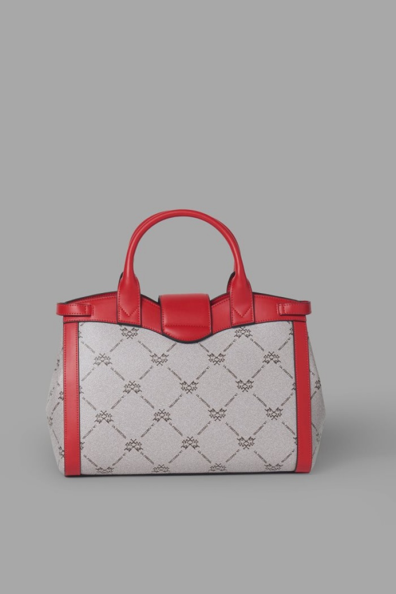 Red La Martina Featuring An All-over Logo Print Women Satchel Bags USA | WTP-7861