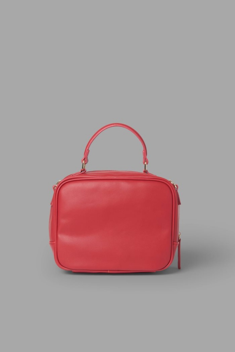 Red La Martina Matelassé-look Faux Leather Women Bags USA | GUH-9127