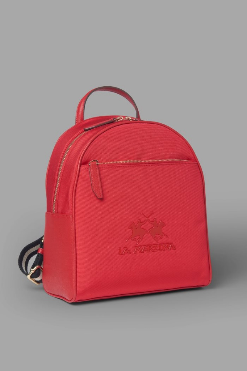 Red La Martina Nylon Women Backpacks USA | IZS-3367