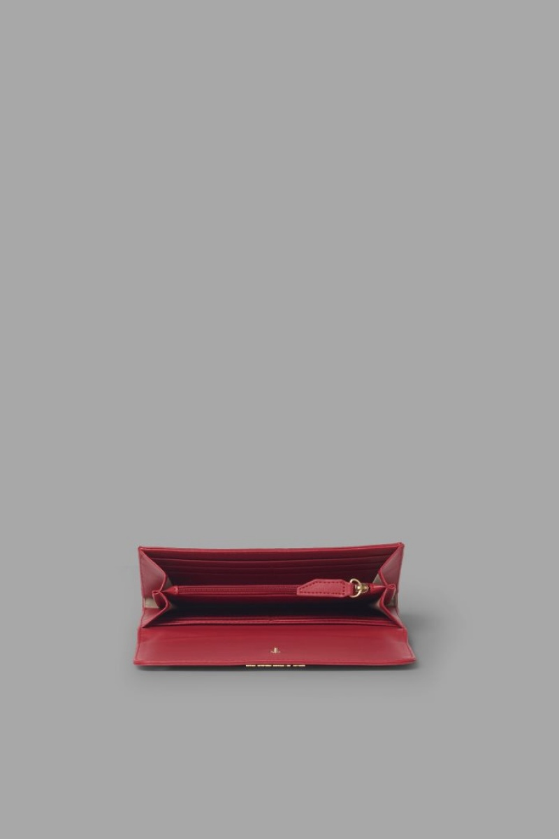 Red La Martina Plain-coloured Faux Leather Women Purses USA | BMQ-7072