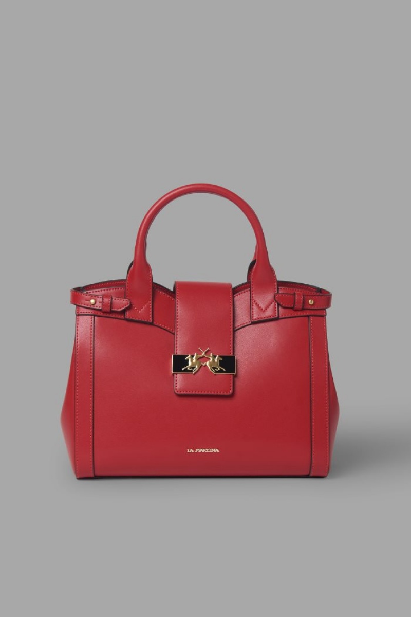 Red La Martina Plain-coloured Trapeze Women Bags USA | KOK-6229