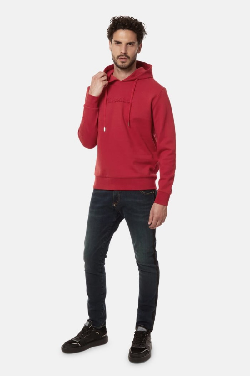 Red La Martina Regular-fit Brushed Cotton Men Sweatshirt USA | OKT-8414