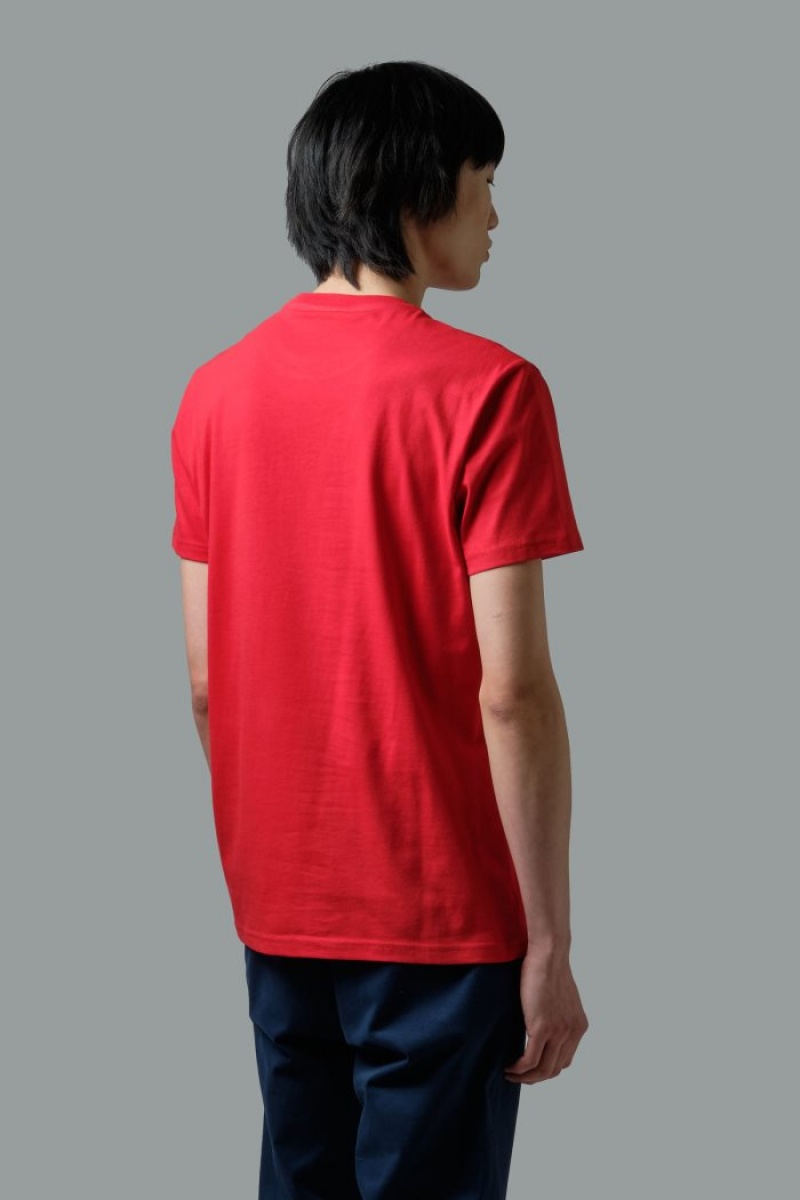 Red La Martina Regular-fit Cotton Men T Shirts USA | NAU-4123