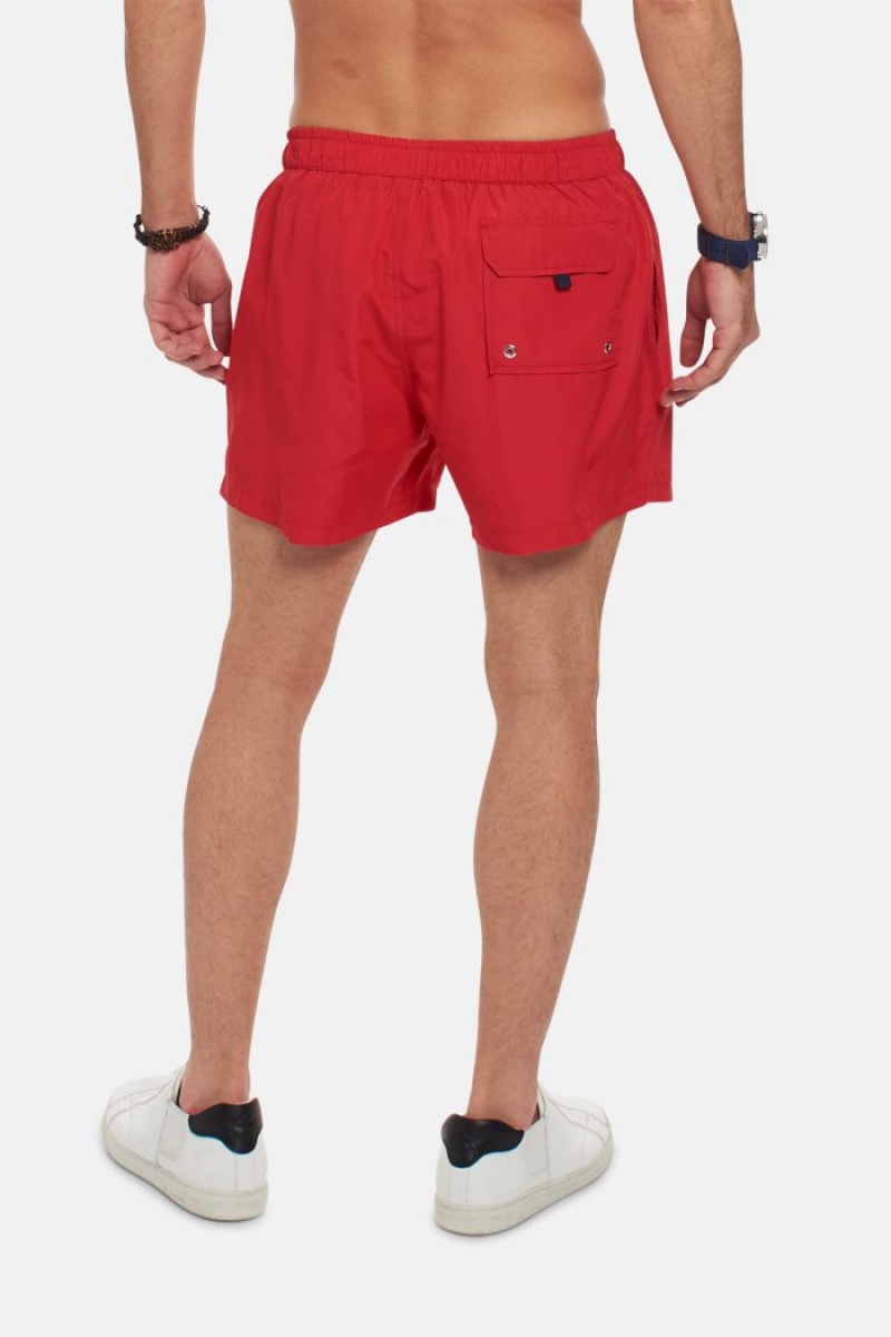 Red La Martina Regular-fit Men Swim Shorts USA | KVL-5697