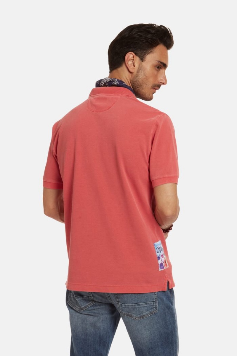 Red La Martina Short-sleeved Regular-fit Cotton Men Polo Shirt USA | XSH-2391