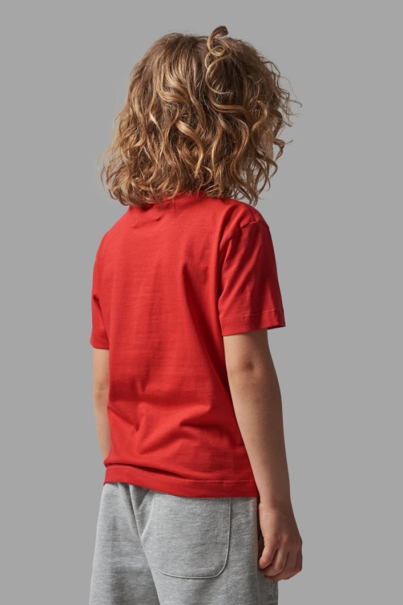 Red / Royal La Martina Classic Cotton Kids T Shirts USA | RUD-2089