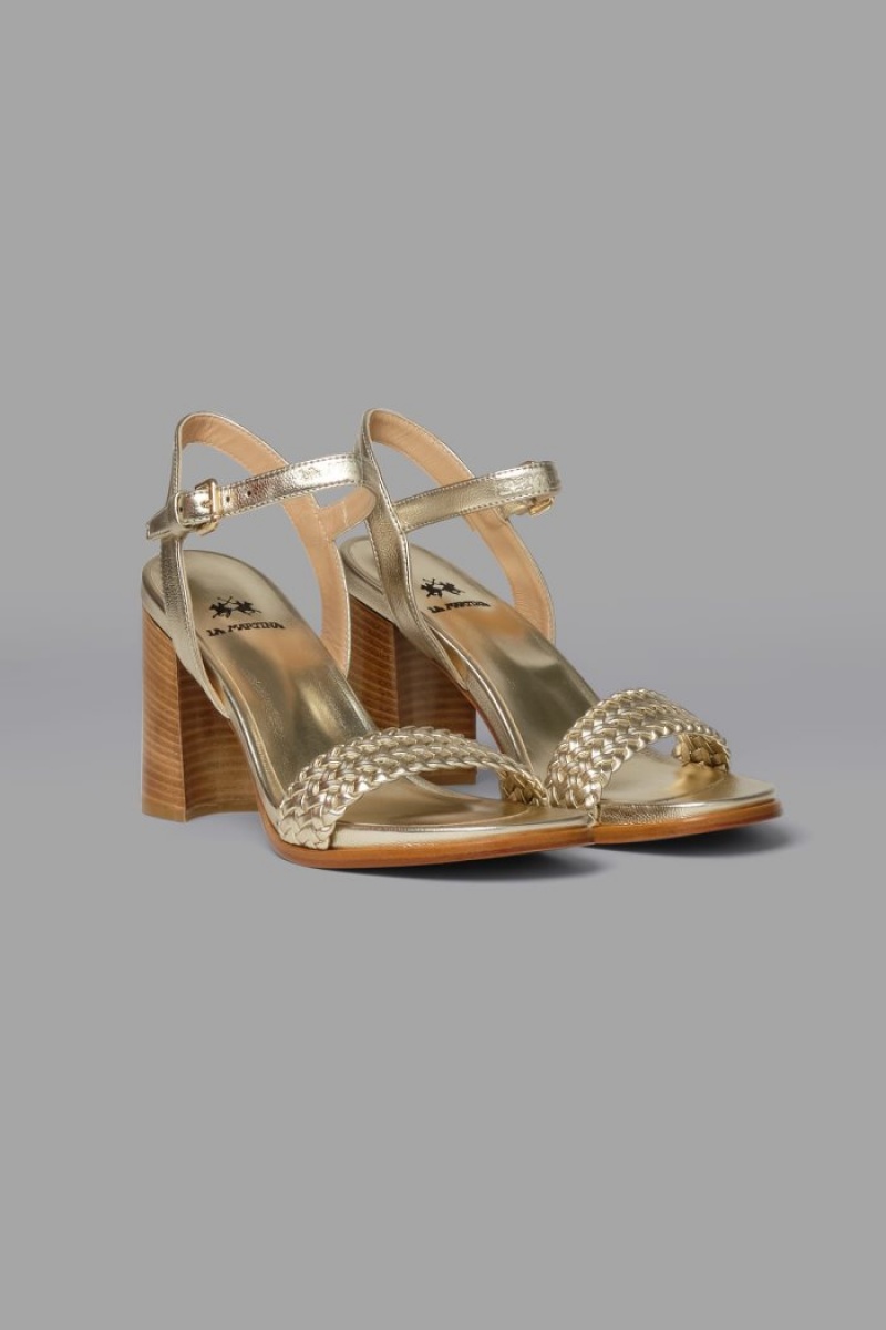 Silver La Martina Metallic-look Women Sandals USA | RGL-3499