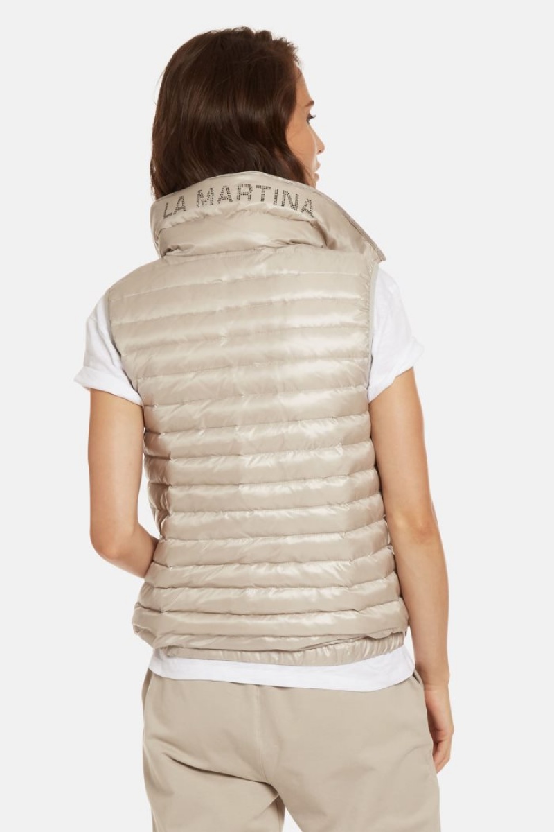 Silver La Martina Regular-fit Women Down Vest USA | FMX-3066