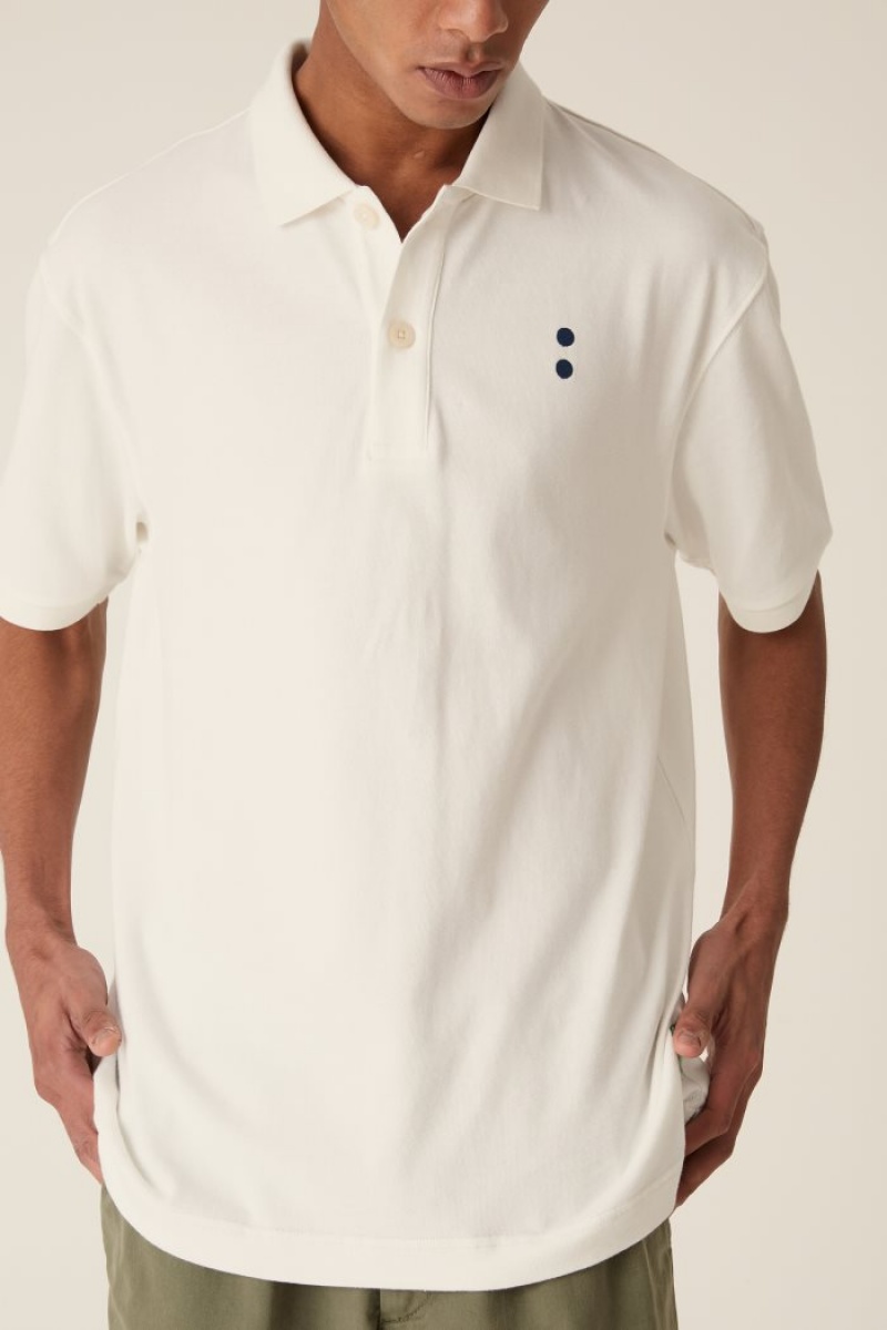 White La Martina LMRTN Cotton Polo Shirt USA | VVJ-9629