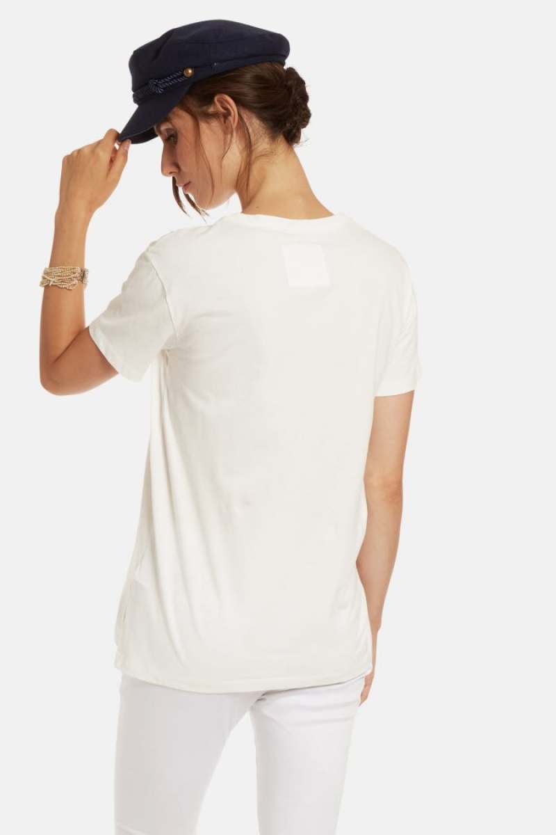 White La Martina Regular-fit 100% Cotton Women T Shirts USA | RAR-6561