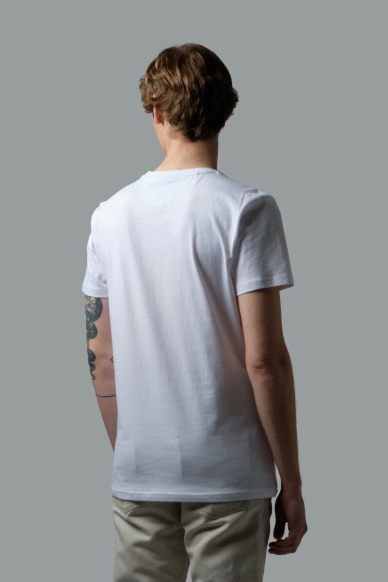 White La Martina Regular-fit Cotton Men T Shirts USA | CRP-3457