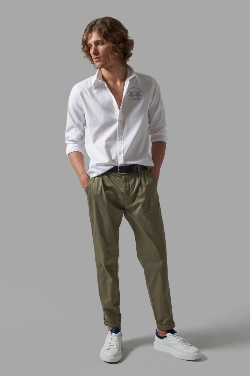 White La Martina Regular-fit Men Shirts USA | VOO-6283