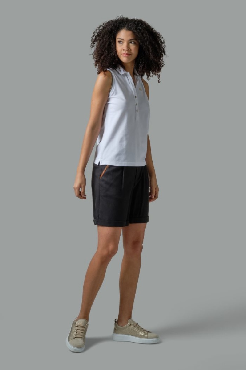 White La Martina Regular-fit Sleeveless Women Polo Shirt USA | KCR-8552