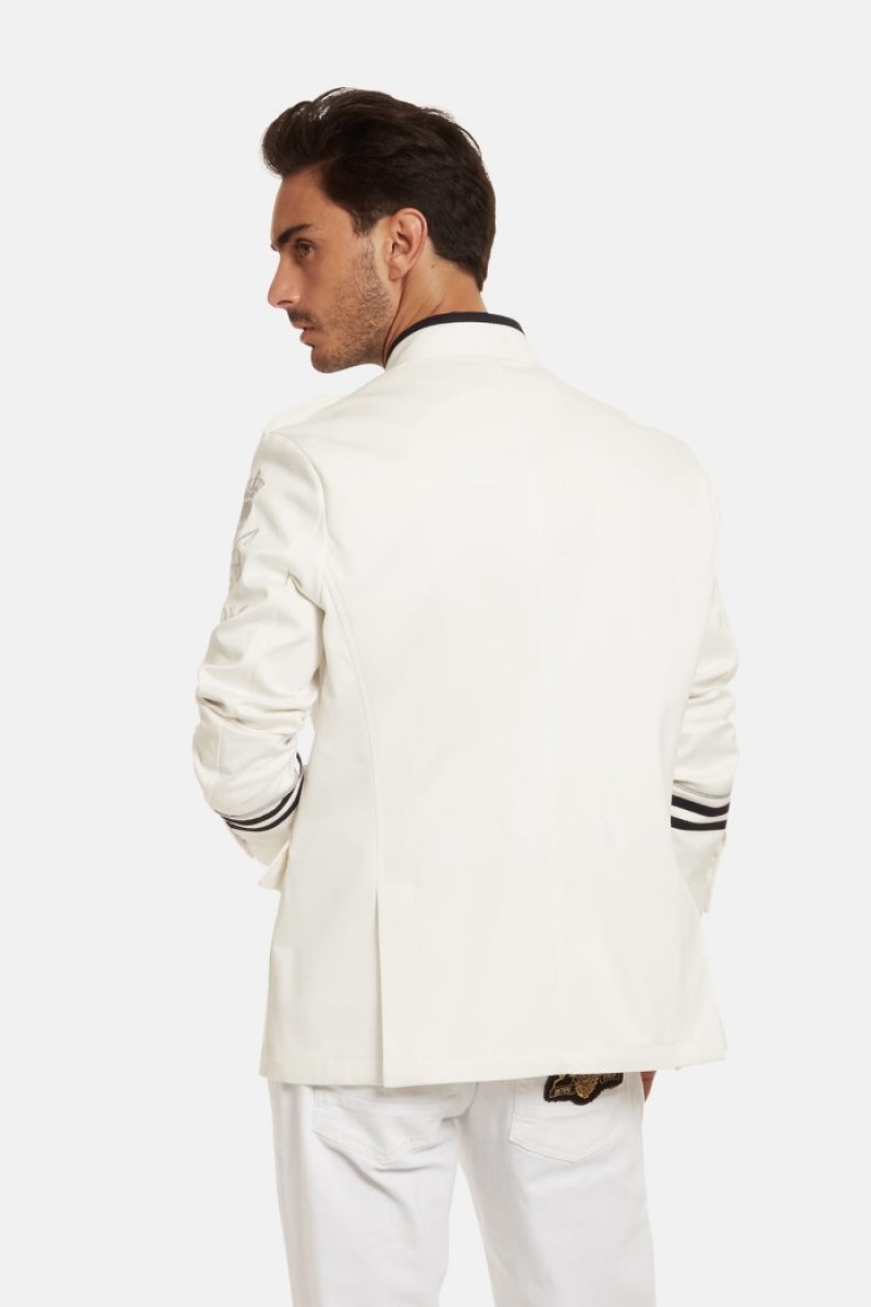 White La Martina Regular-fit Stretch Cotton Men Blazers USA | ILC-2669