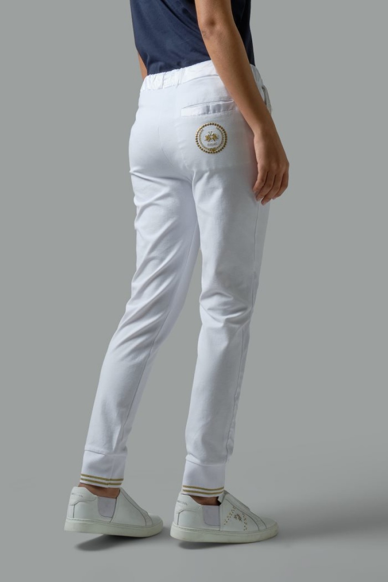 White La Martina Regular-fit Stretch Women Trousers USA | TVL-9788