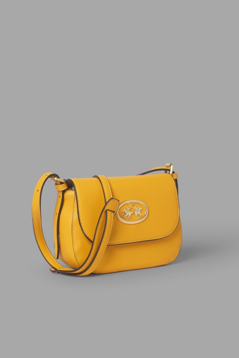 Yellow La Martina Faux Leather Flapover Women Bags USA | BMP-3323