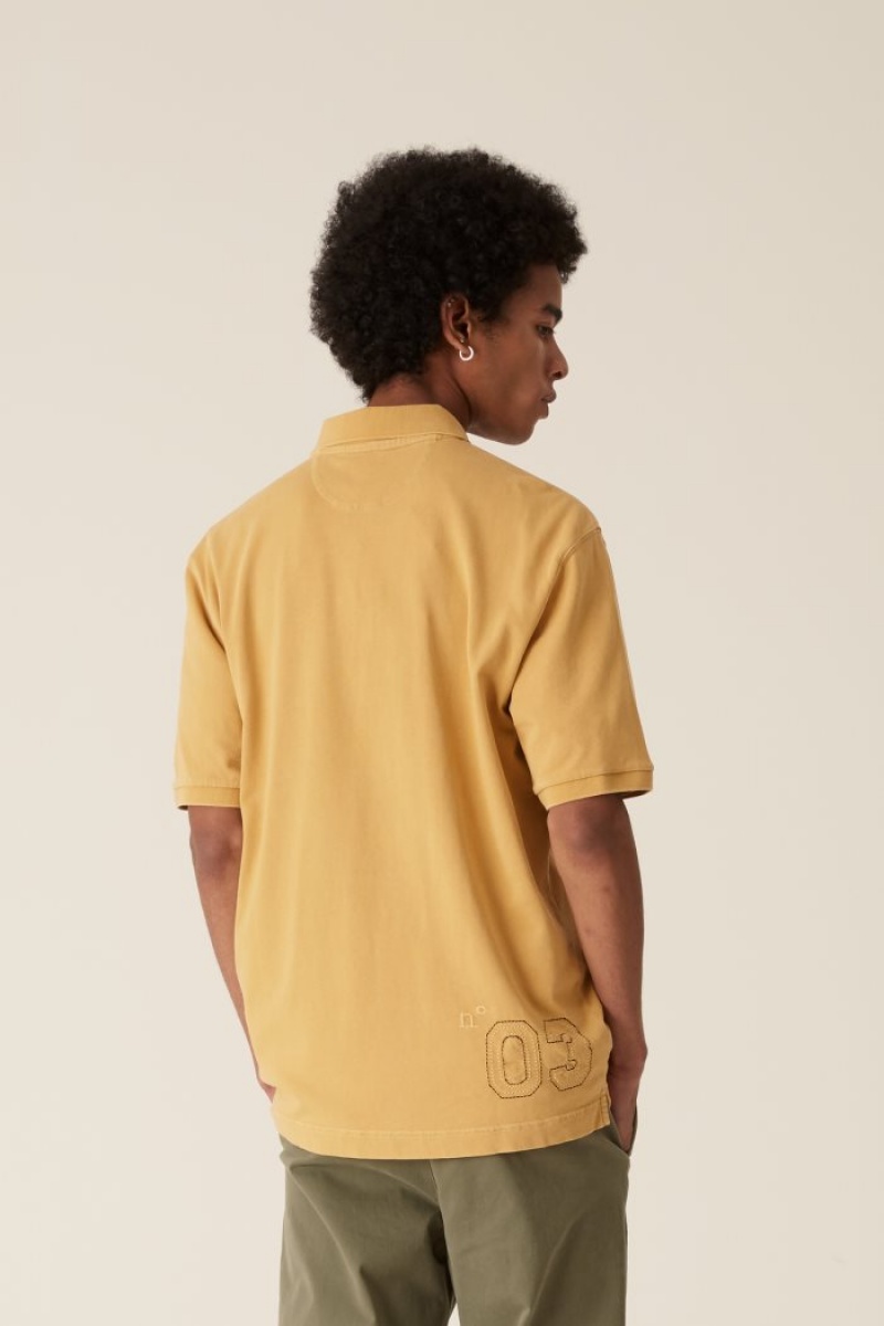 Yellow La Martina LMRTN Cotton Polo Shirt USA | PFY-1319