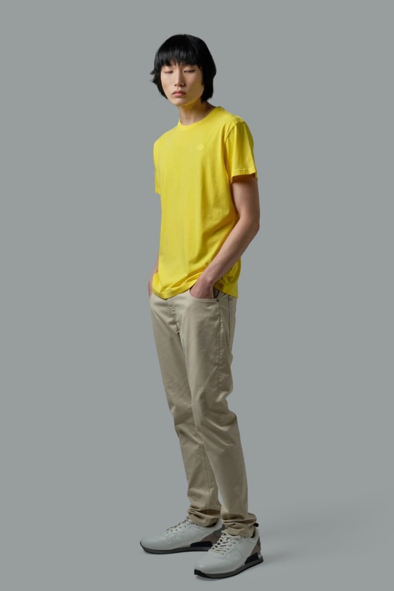 Yellow La Martina Regular-fit 100% Cotton Men T Shirts USA | ROA-9517